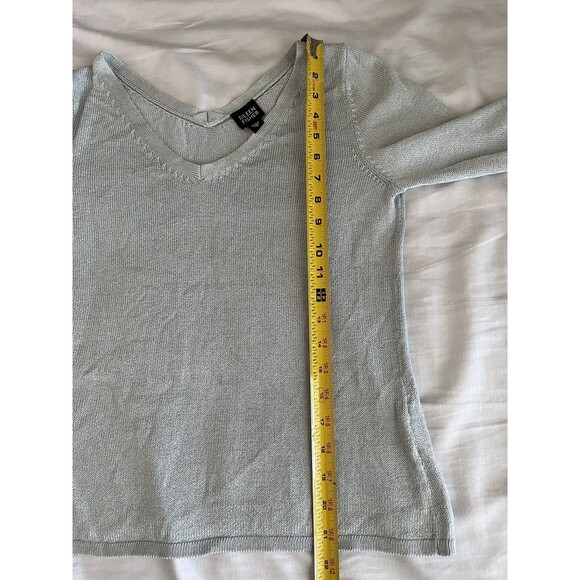 Eileen Fisher Italian Yarn Sweater Top Long Sleeve V Neck Casual Luxury Size S - Picture 9 of 10